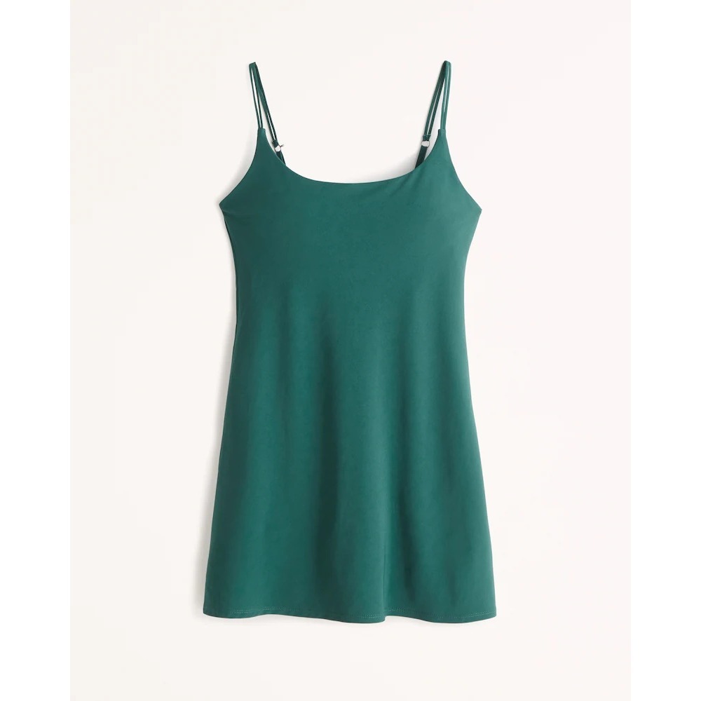 Abercrombie & Fitch traveler Mini Dress Medium Green Adjustable Strap Scoop Neck